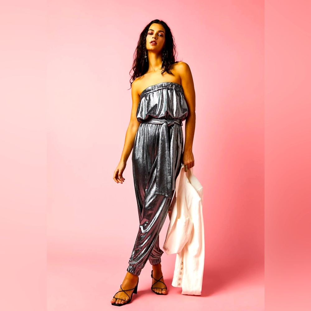 Elliatt Amayah Jumpsuit silver metallic Free People